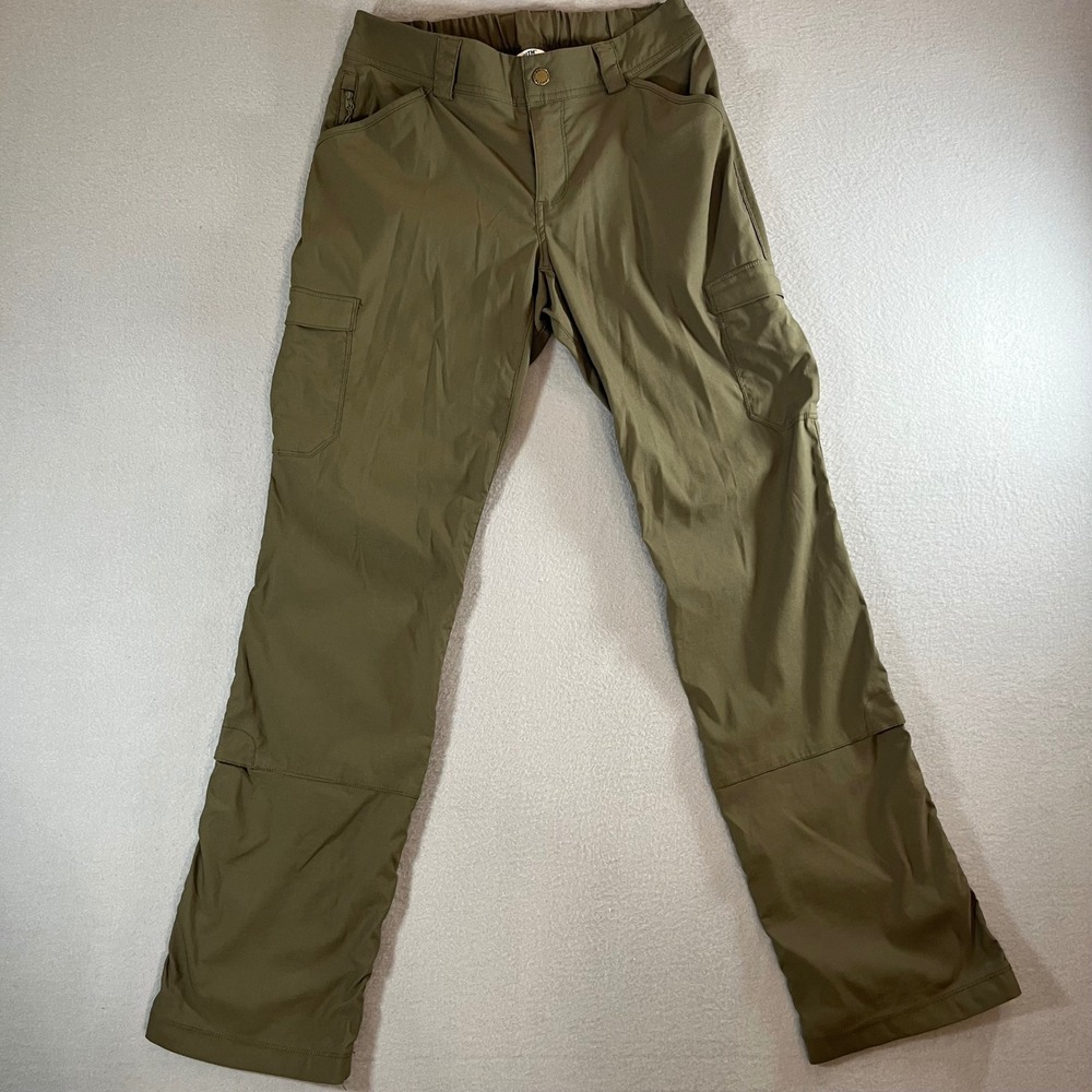 Duluth Trading Co Dry on the Fly Cargo Pants Olive Green Women 6x33 Hiking Work